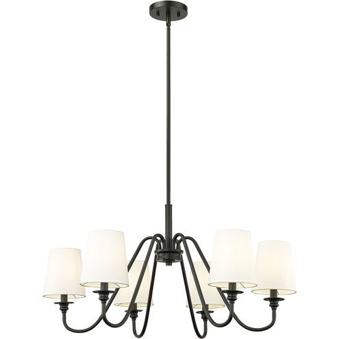 Gianna 6 Light 32 inch Matte Black Chandelier Ceiling Light