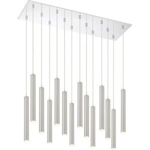 Forest LED 9.75 inch Chrome Chandelier Ceiling Light in Brushed Nickel Steel, 37, 14