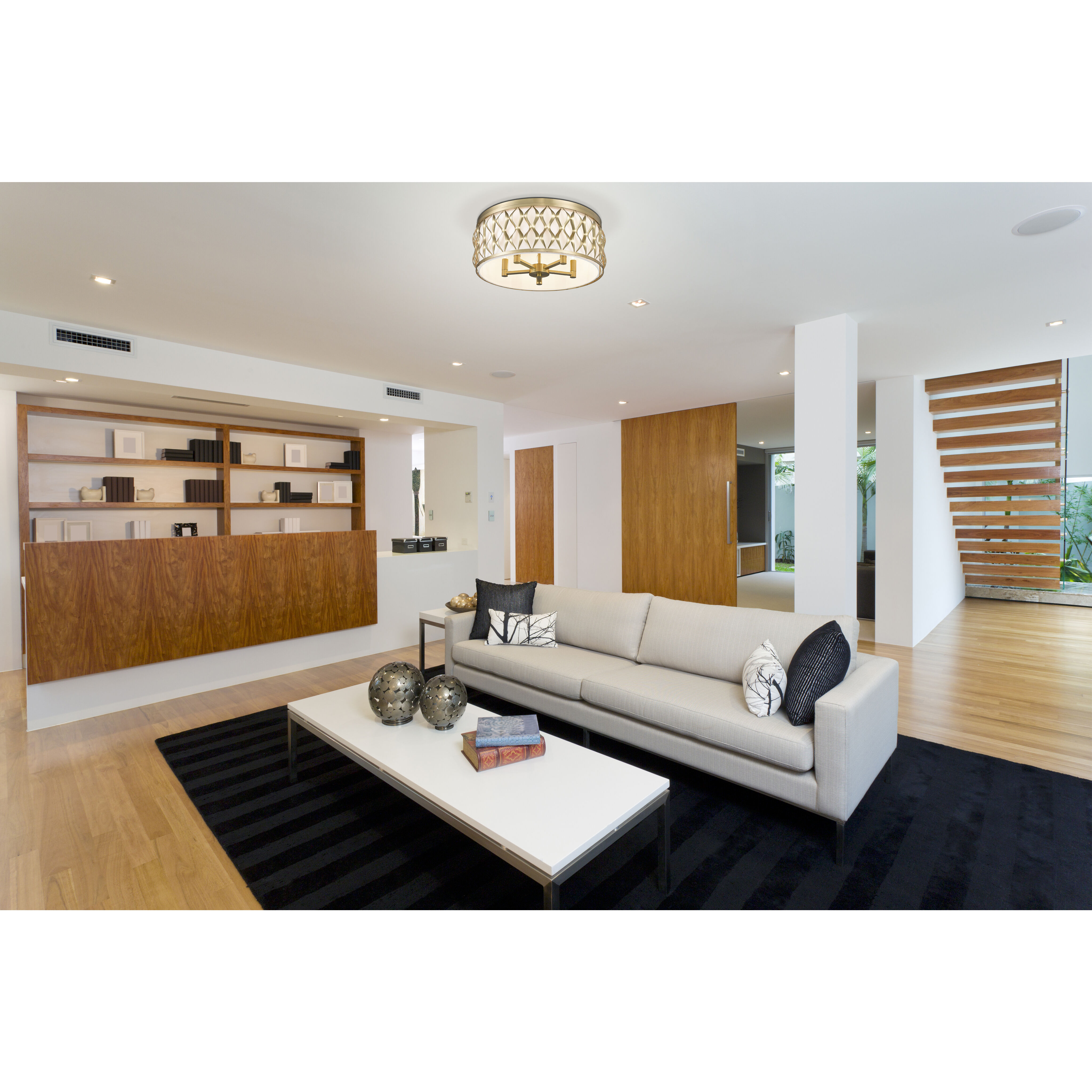 Harden 5 Light 20.25 inch Modern Gold Flush mount Ceiling Light