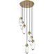 Arden 7 Light 18 inch Rubbed Brass Chandelier Ceiling Light