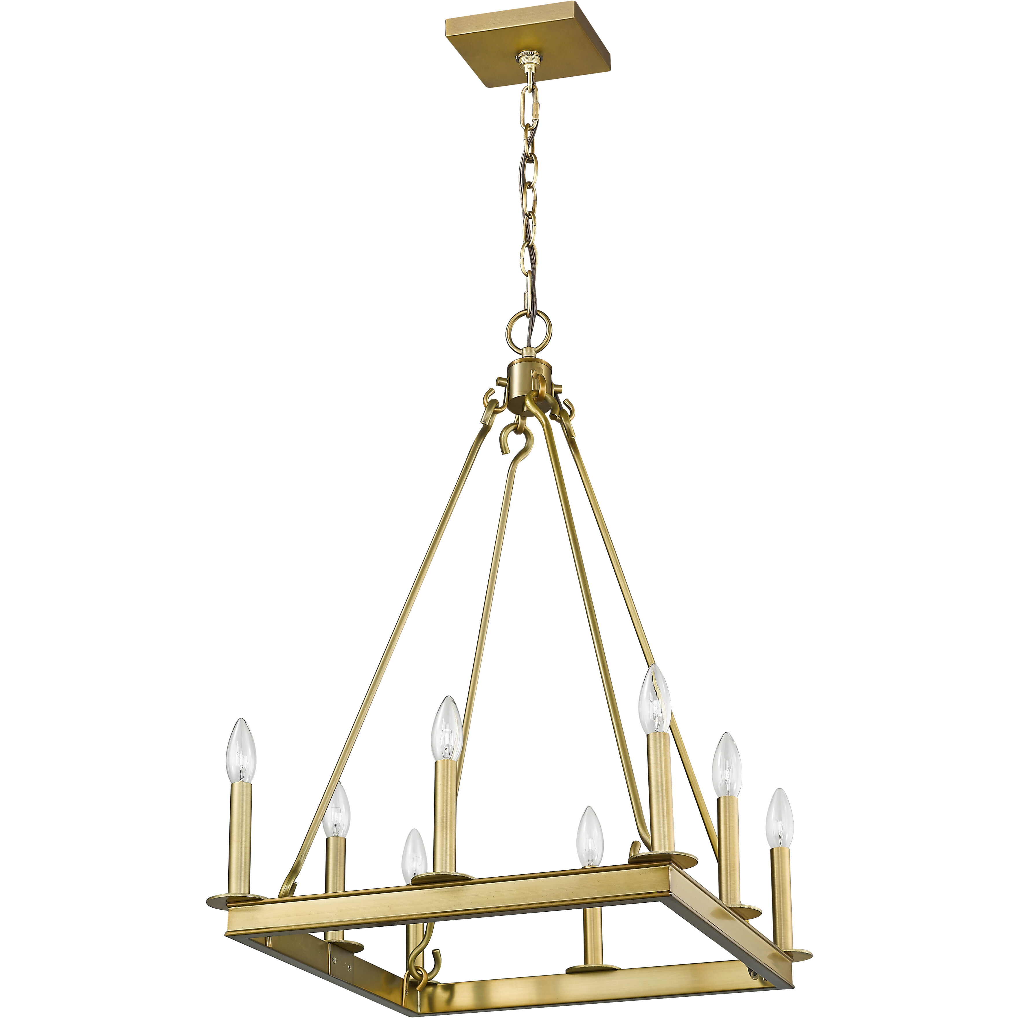 Barclay 8 Light 20 inch Olde Brass Chandelier Ceiling Light