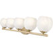 Colette Vanity Wall Light in Modern Gold
