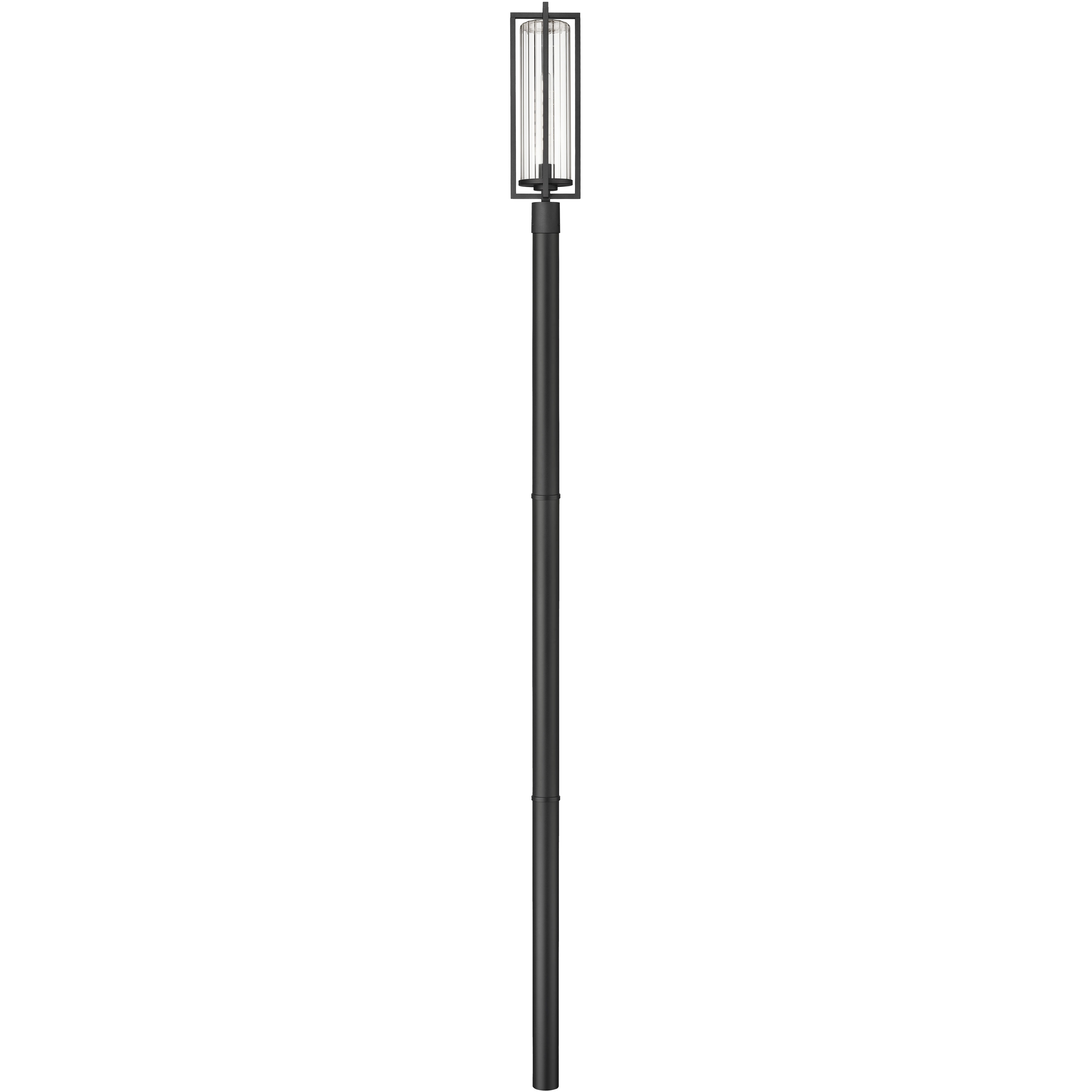 Aura 1 Light 119.75 inch Black Outdoor Post Mounted Fixture in G9