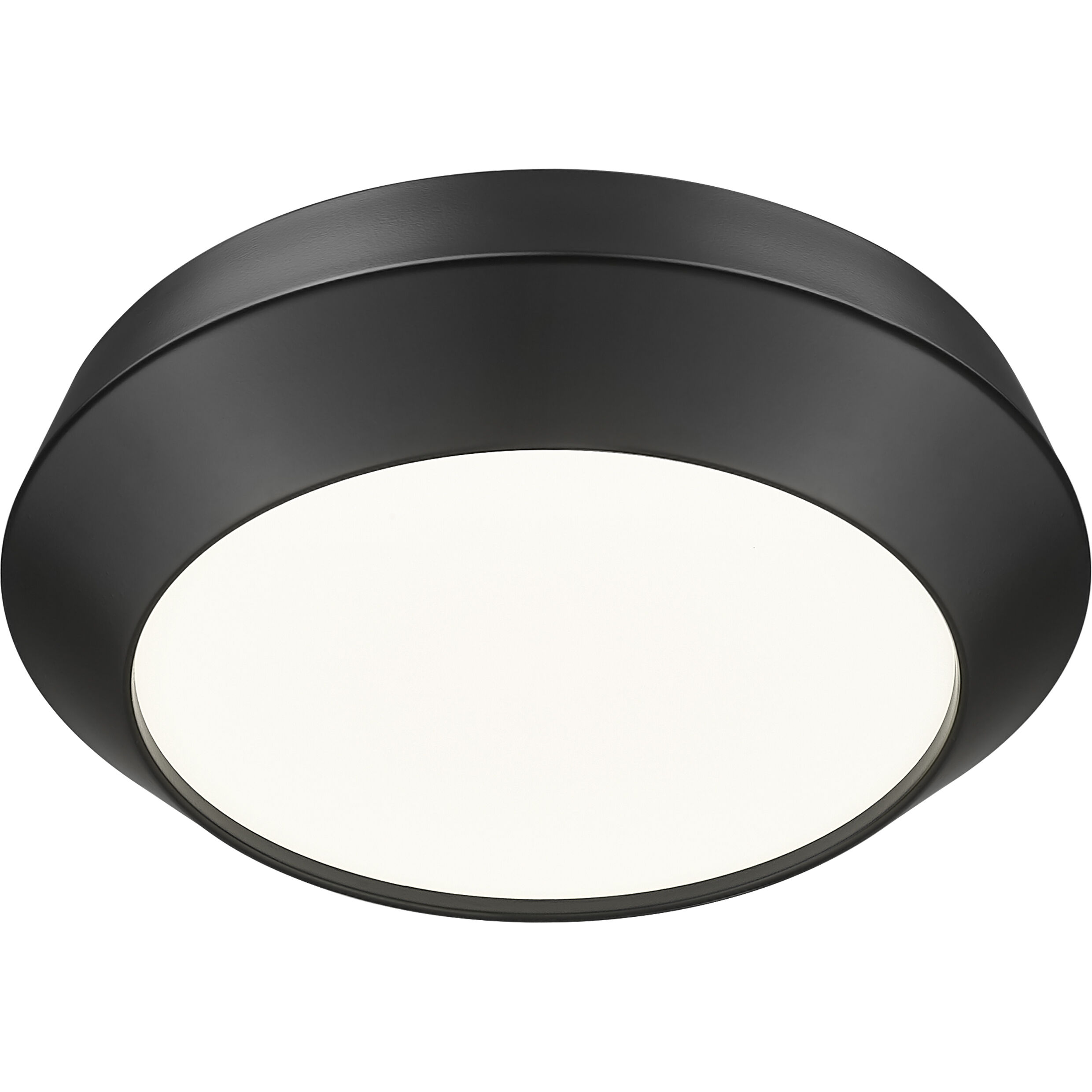Quasars LED 12 inch Matte Black Flush Mount Ceiling Light