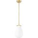 Newbury 1 Light 8 inch Modern Gold Pendant Ceiling Light