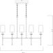 Emily 5 Light 51 inch Polished Nickel Linear Chandelier Ceiling Light