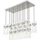 Fontaine Linear Chandelier Ceiling Light in Brushed Nickel