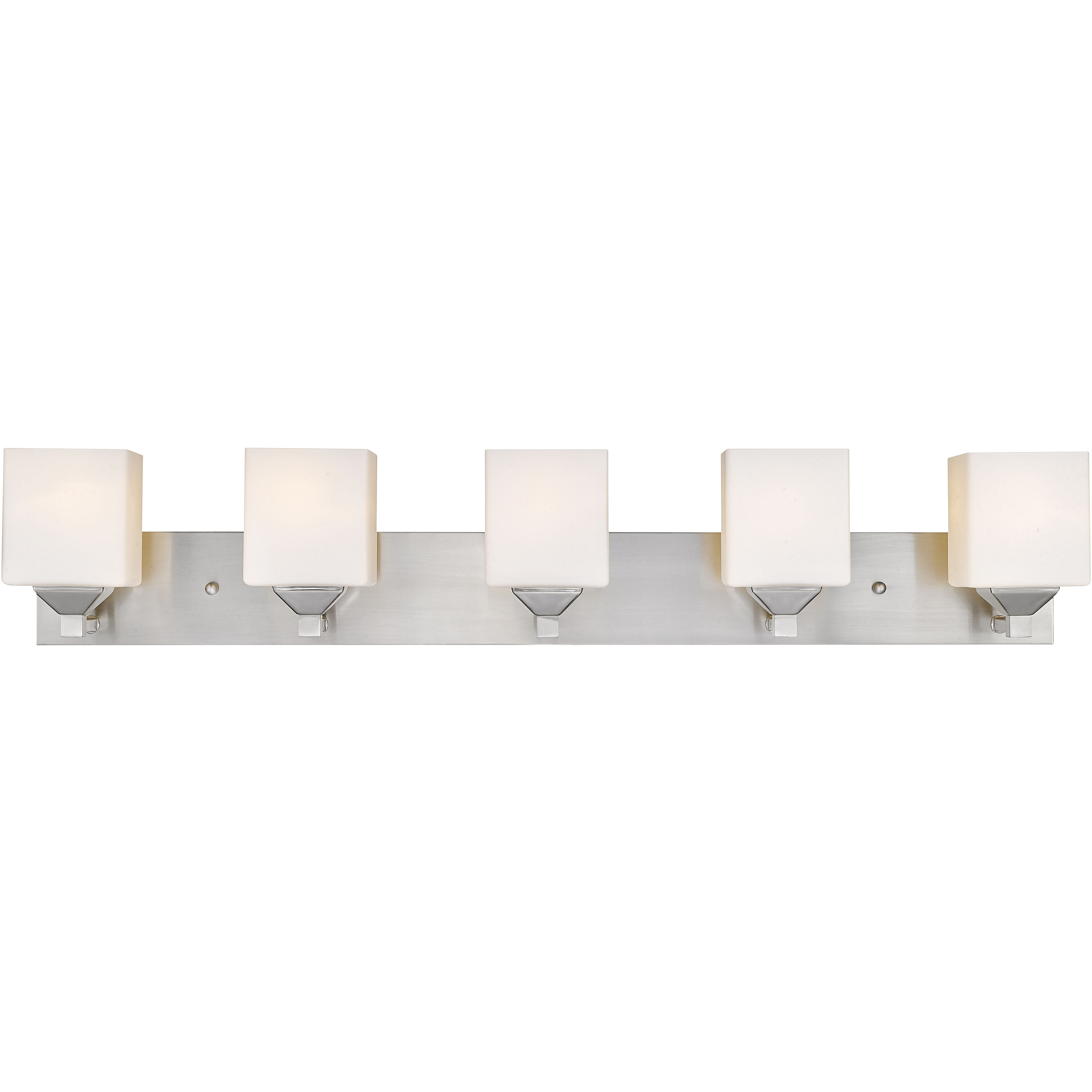 Quube 5 Light 38.5 inch Brushed Nickel Vanity Wall Light