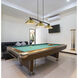 Bronte 3 Light 54.75 inch Matte Black and Rubbed Brass Billiard Light Ceiling Light