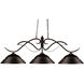 Phoenix 3 Light 54.75 inch Bronze Billiard Ceiling Light