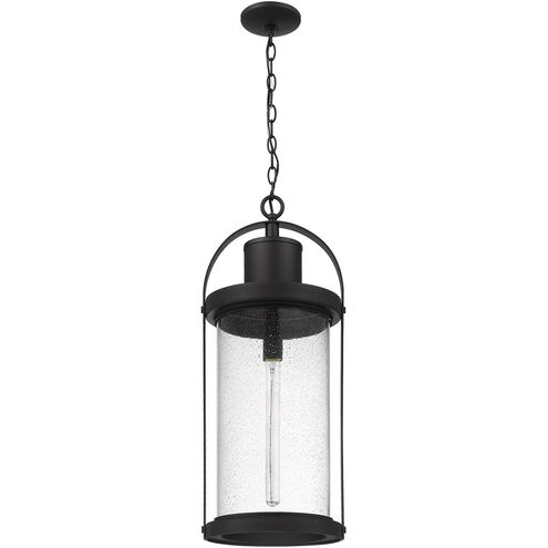 Roundhouse 1 Light 12 inch Black Outdoor Chain Mount Ceiling Fixture