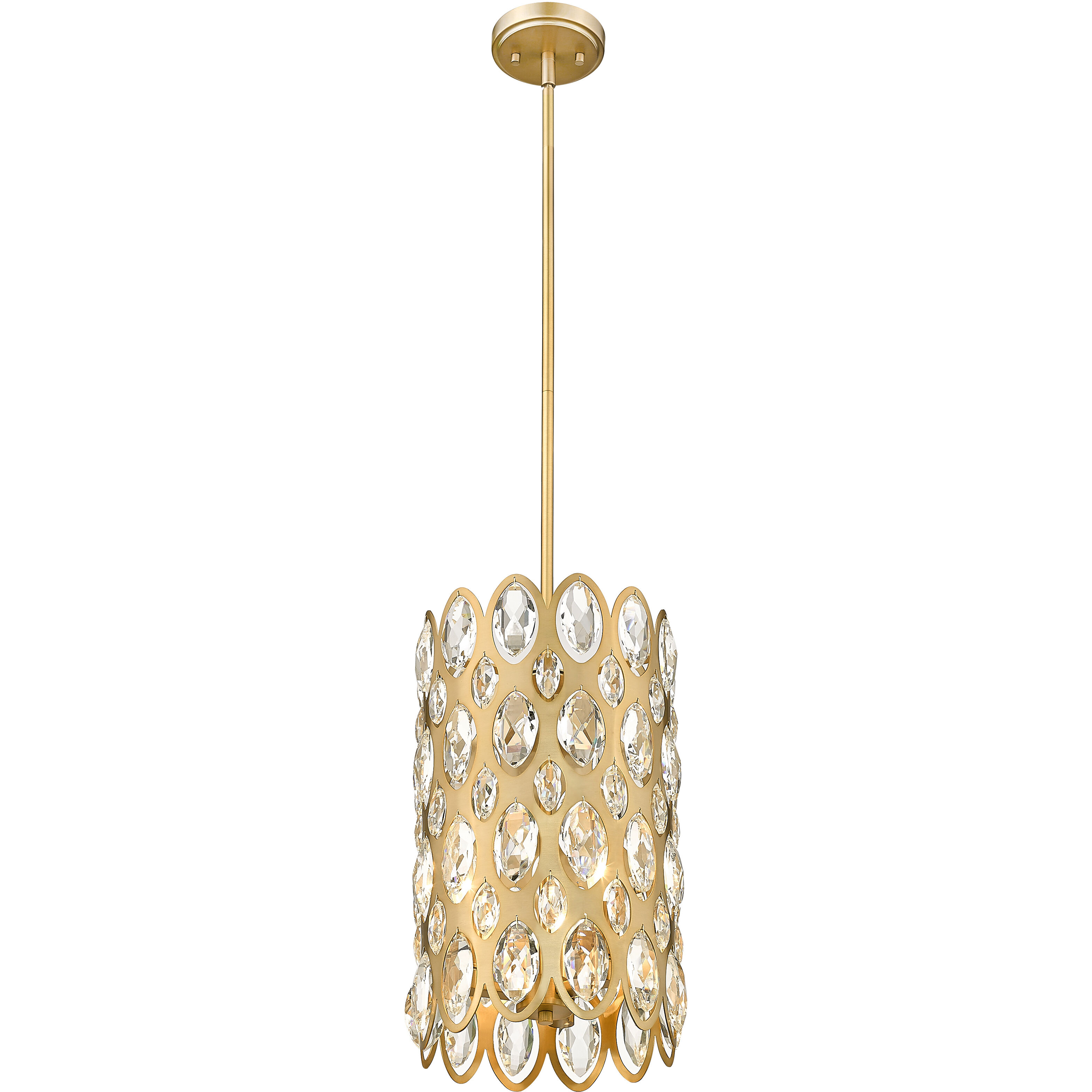 Dealey 3 Light 9.25 inch Heirloom Brass Pendant Ceiling Light