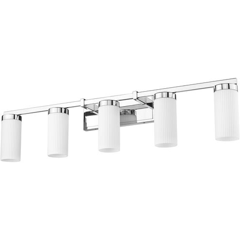 Danica 5 Light 38.75 inch Chrome Bath Vanity Light Wall Light
