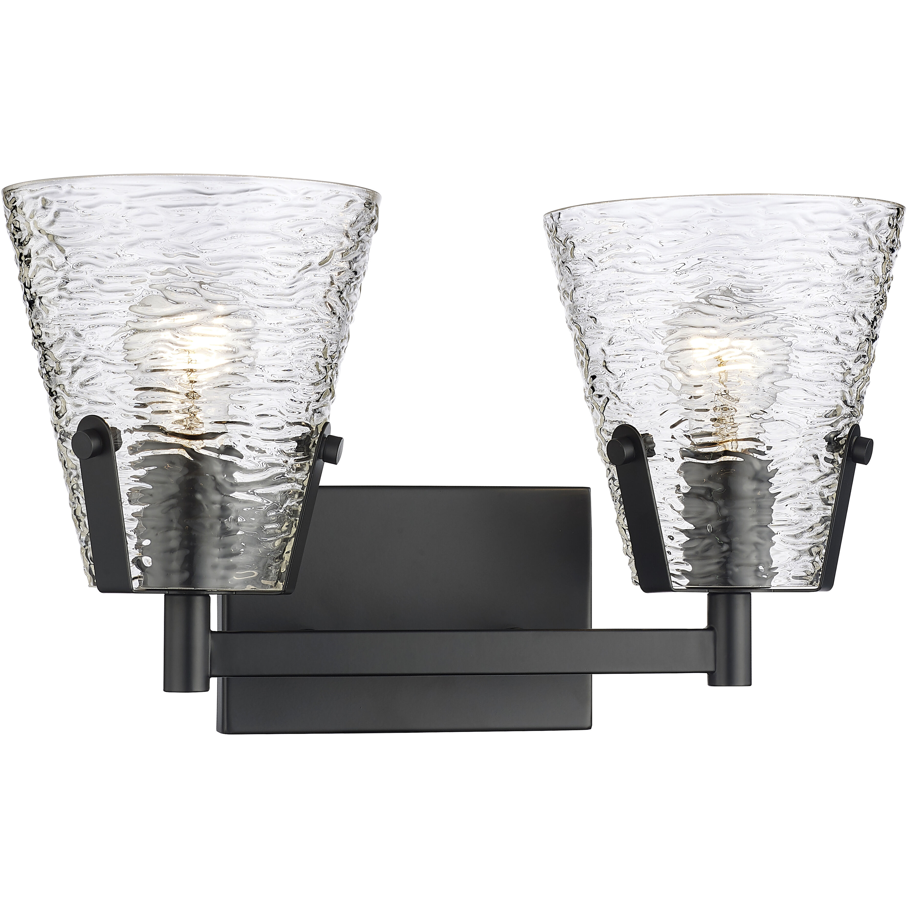 Analia 2 Light 16.5 inch Matte Black Vanity Wall Light