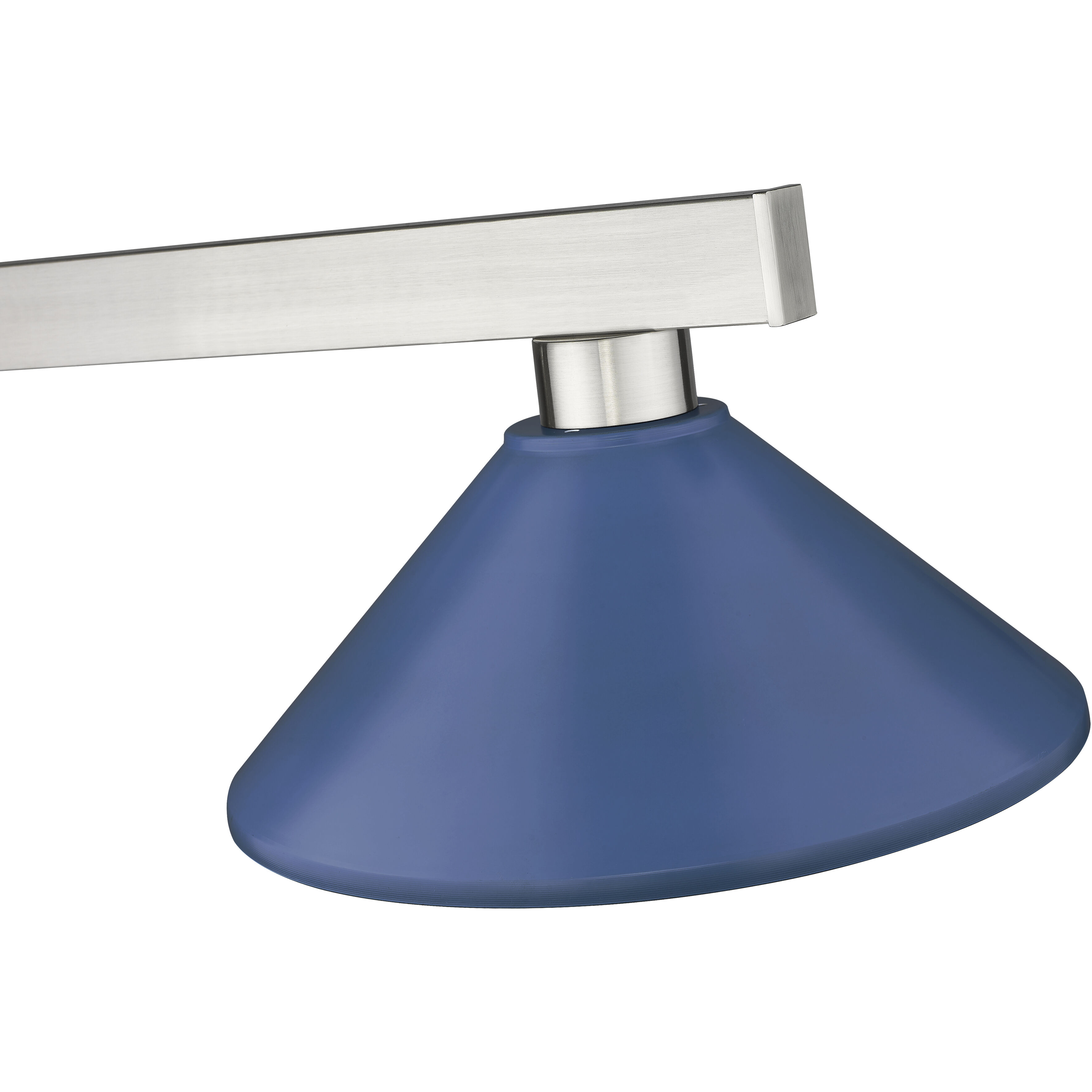 Cobalt 3 Light 46 inch Brushed Nickel Billiard Ceiling Light in Navy Blue