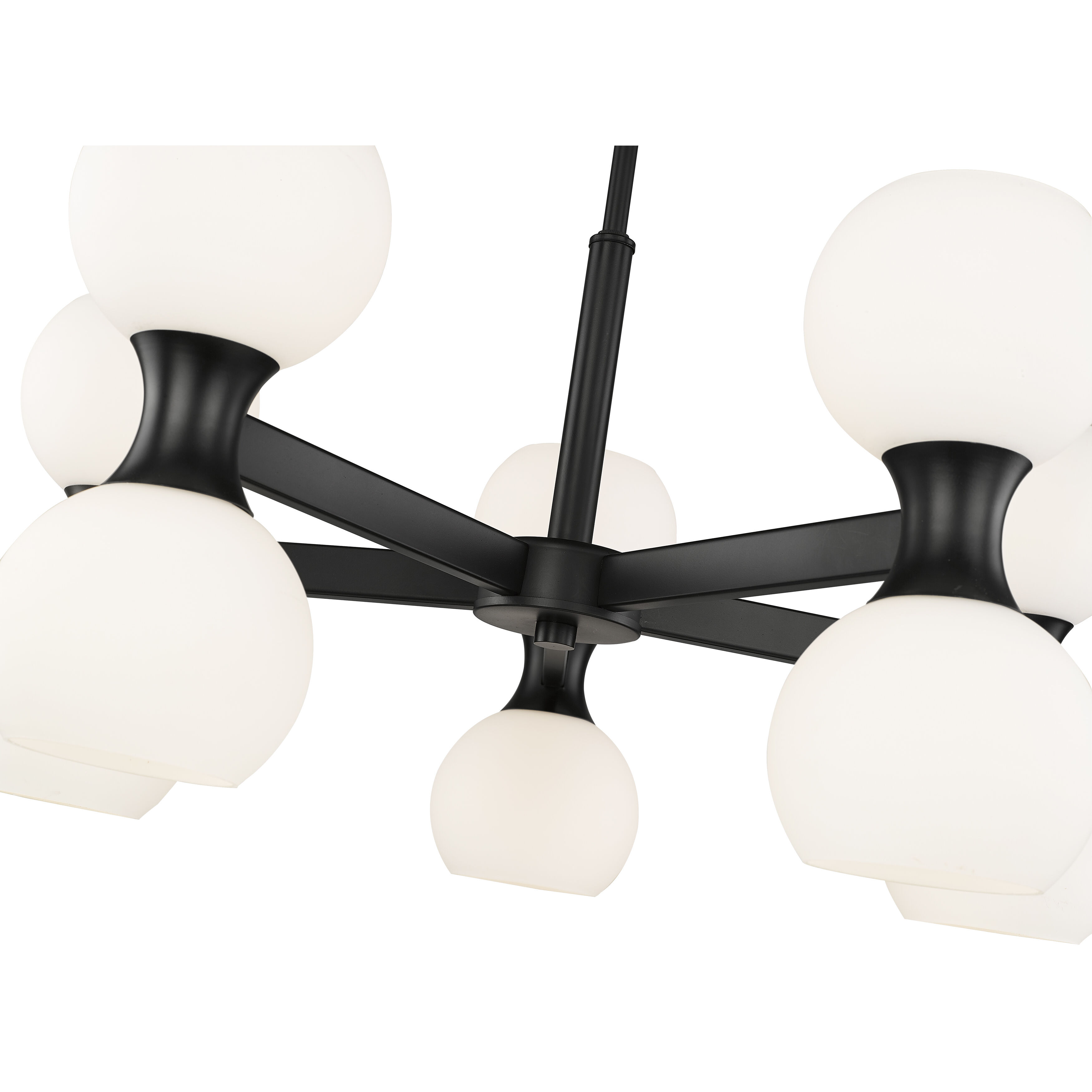 Artemis 10 Light 25 inch Matte Black Chandelier Ceiling Light