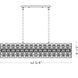 Dealey 7 Light 42.75 inch Matte Black Linear Chandelier Ceiling Light