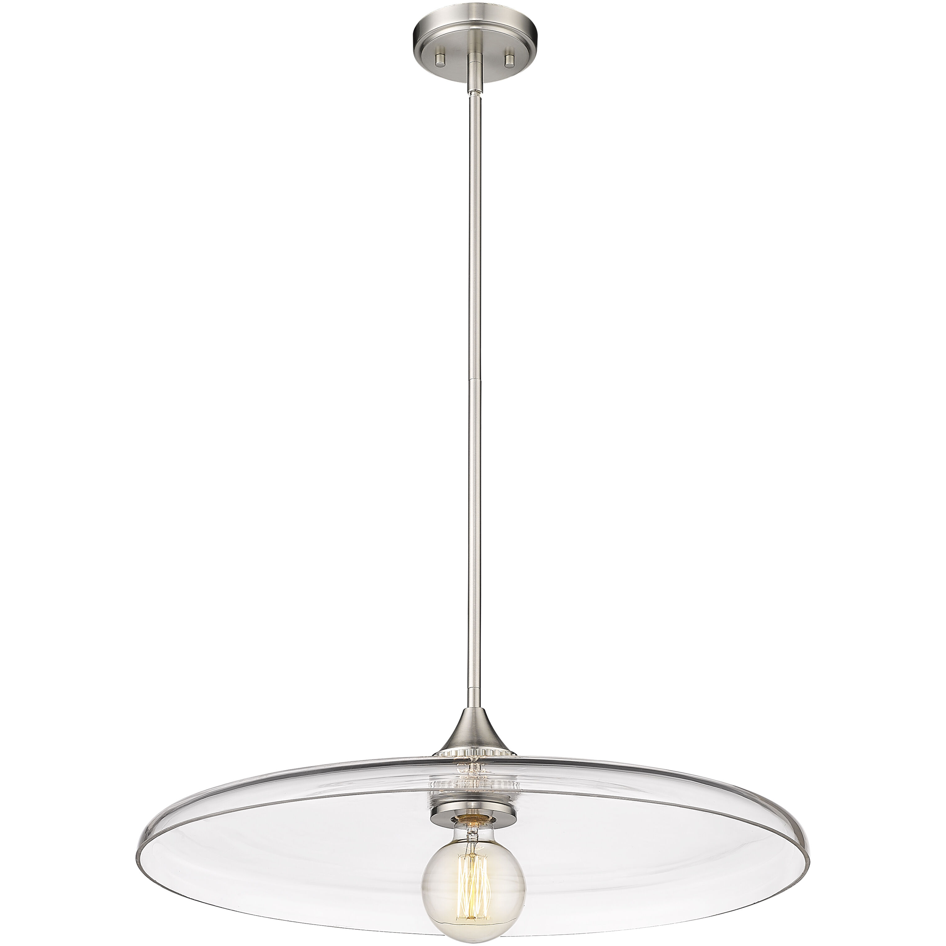 Paloma 1 Light 24 inch Brushed Nickel Pendant Ceiling Light