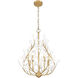 Claudine 5 Light 24 inch Modern Gold Chandelier Ceiling Light