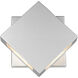 Quadrate LED 9.25 inch Silver Outdoor Wall Light
