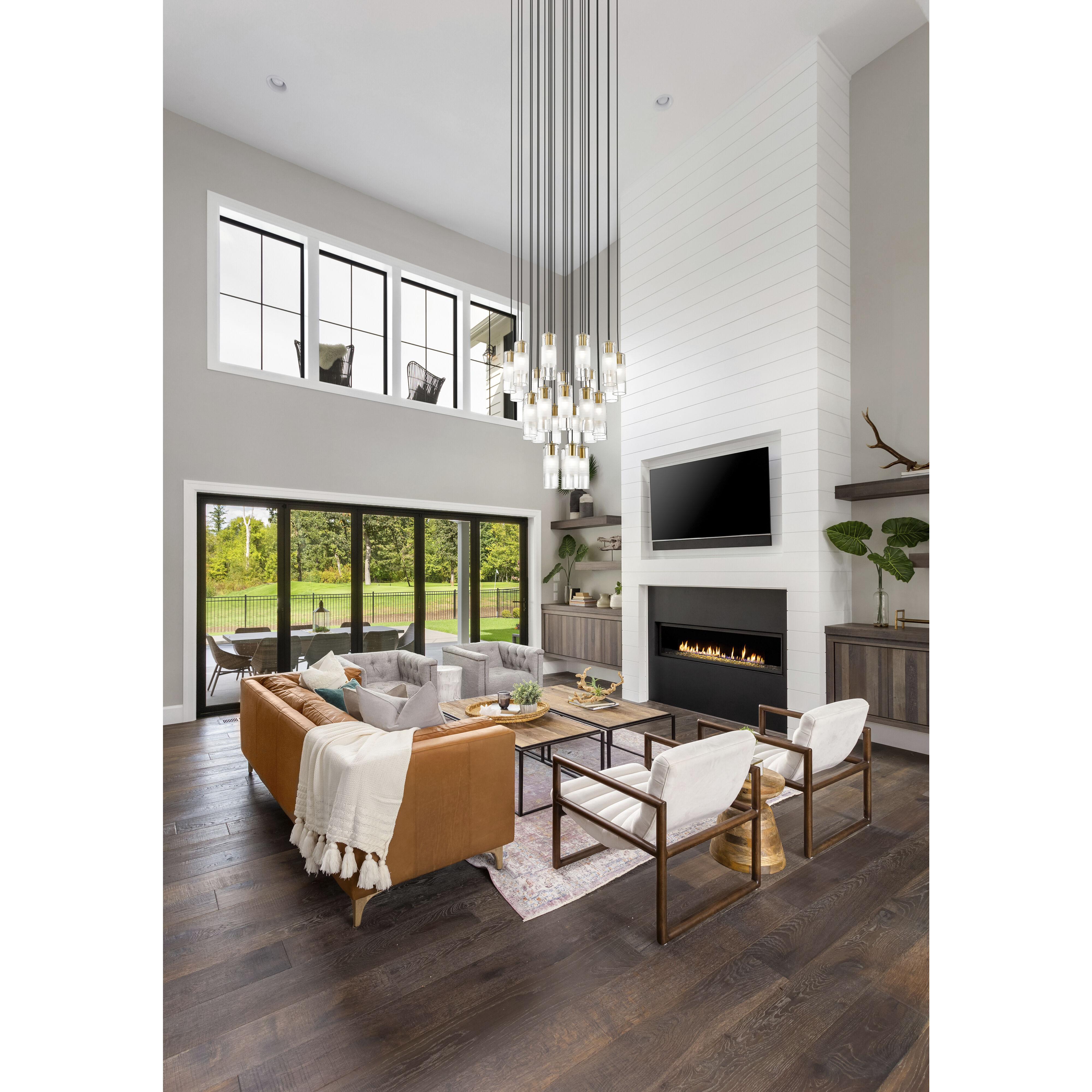 Alton 27 Light 36 inch Modern Gold Chandelier Ceiling Light