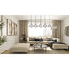Vertical 5 Light 20.5 inch Matte Black and Brushed Nickel Chandelier Ceiling Light