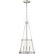 Prescott 3 Light 12 inch Brushed Nickel Pendant Ceiling Light