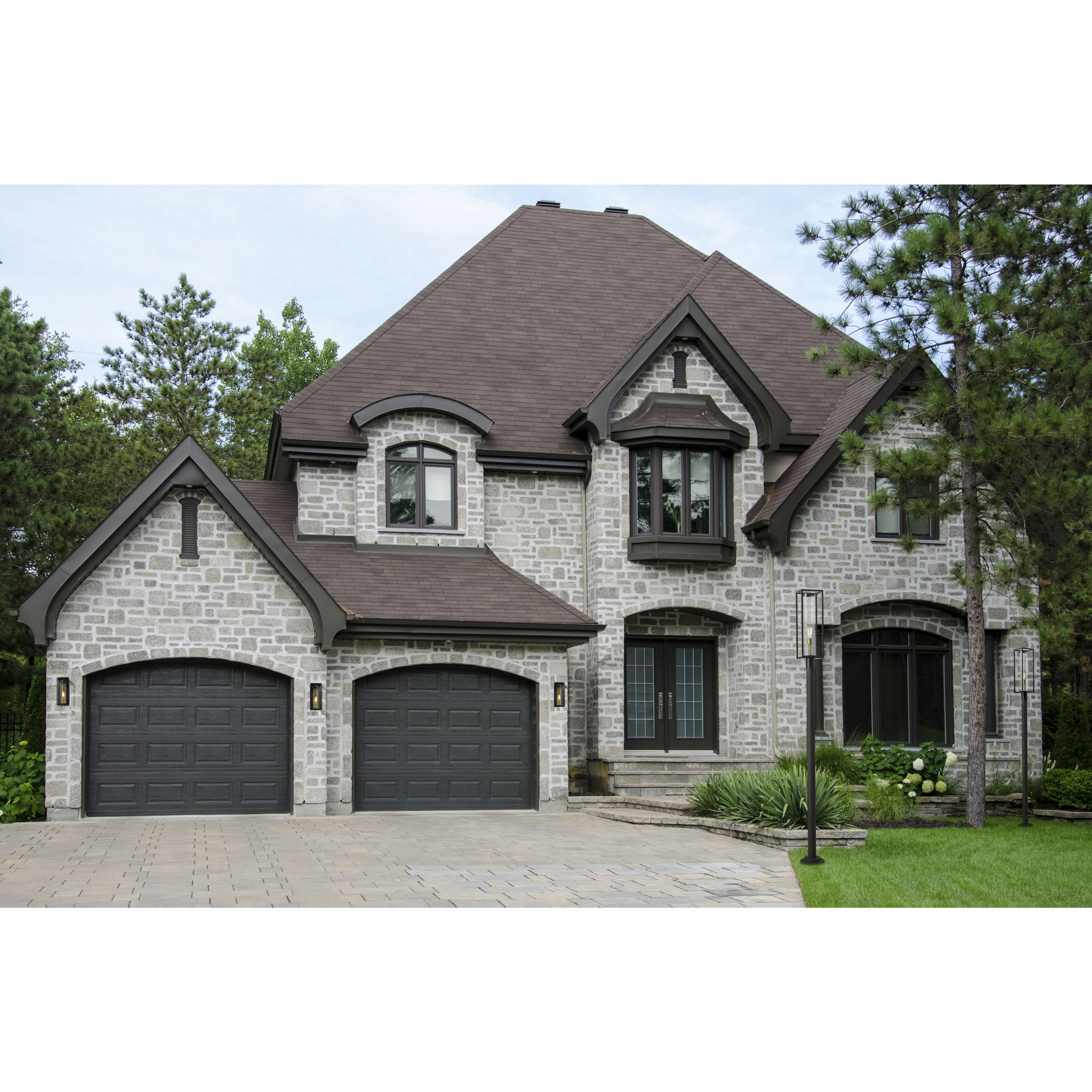 Dunbroch 1 Light 101.5 inch Deep Bronze and Outdoor Brass Outdoor Post Mounted Fixture