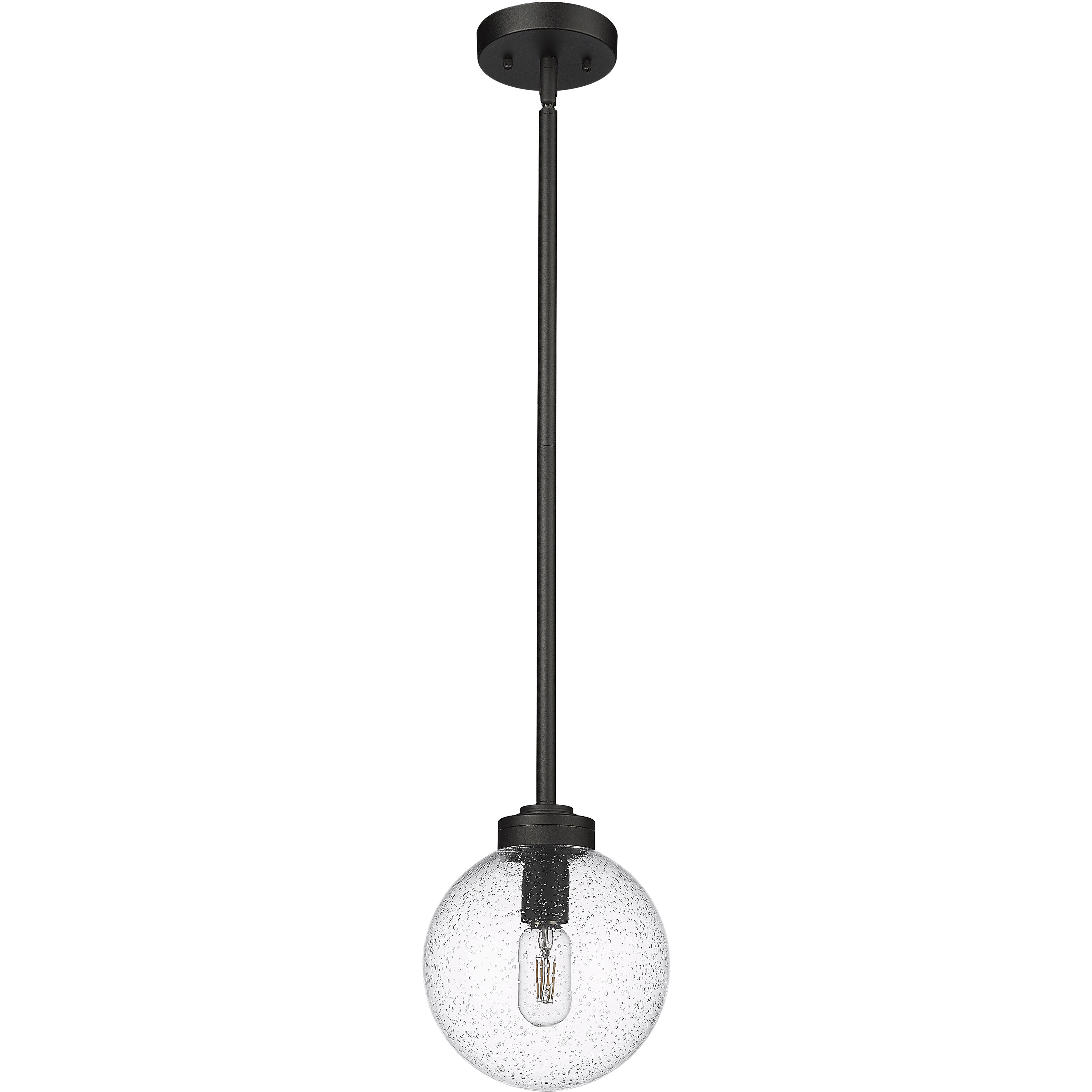 Laurent 1 Light 8 inch Black Outdoor Pendant