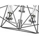 Geo 3 Light 18 inch Matte Black and Chrome Semi Flush Mount Ceiling Light