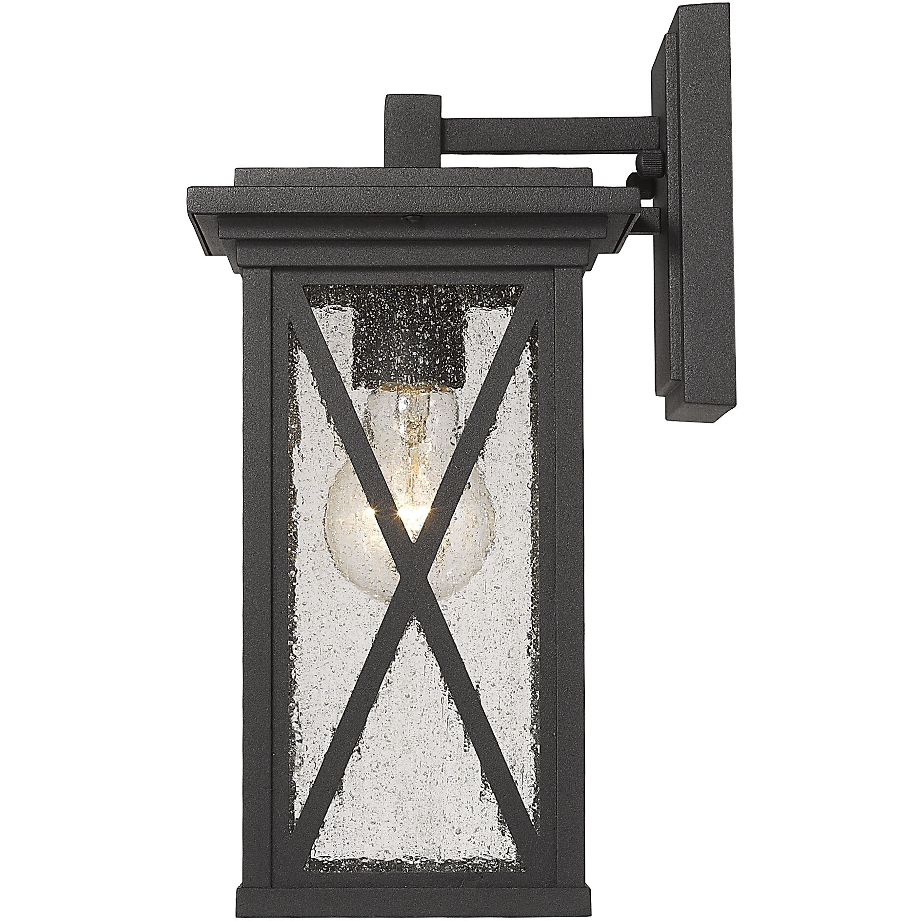 Brookside 1 Light 12.25 inch Black Outdoor Wall Light