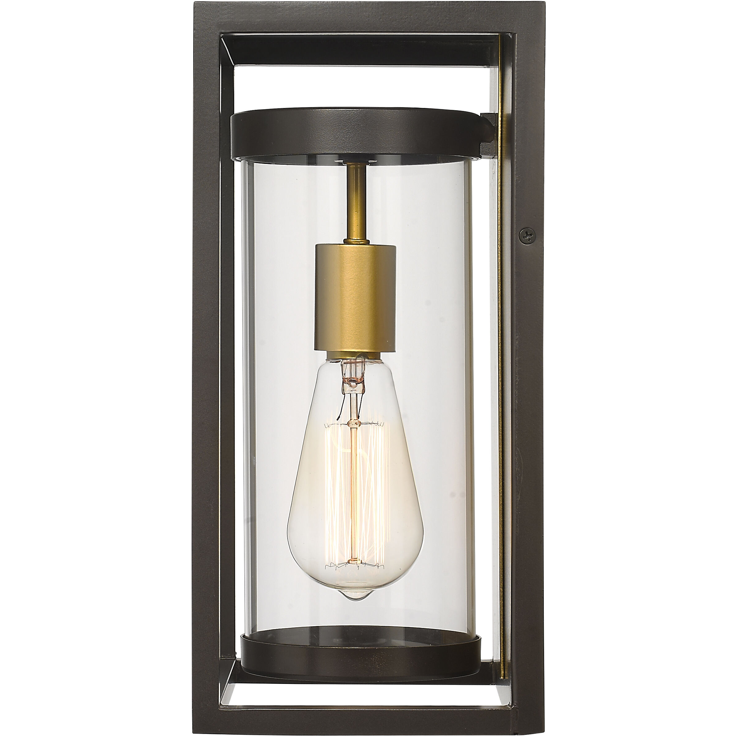 Dunbroch 1 Light 13 inch Deep Bronze and Outdoor Brass Outdoor Wall Light