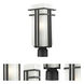 Abbey 1 Light 19.63 inch Black Outdoor Post Mount Fixture