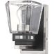 Jackson 1 Light 4.75 inch Brushed Nickel and Matte Black Wall Sconce Wall Light