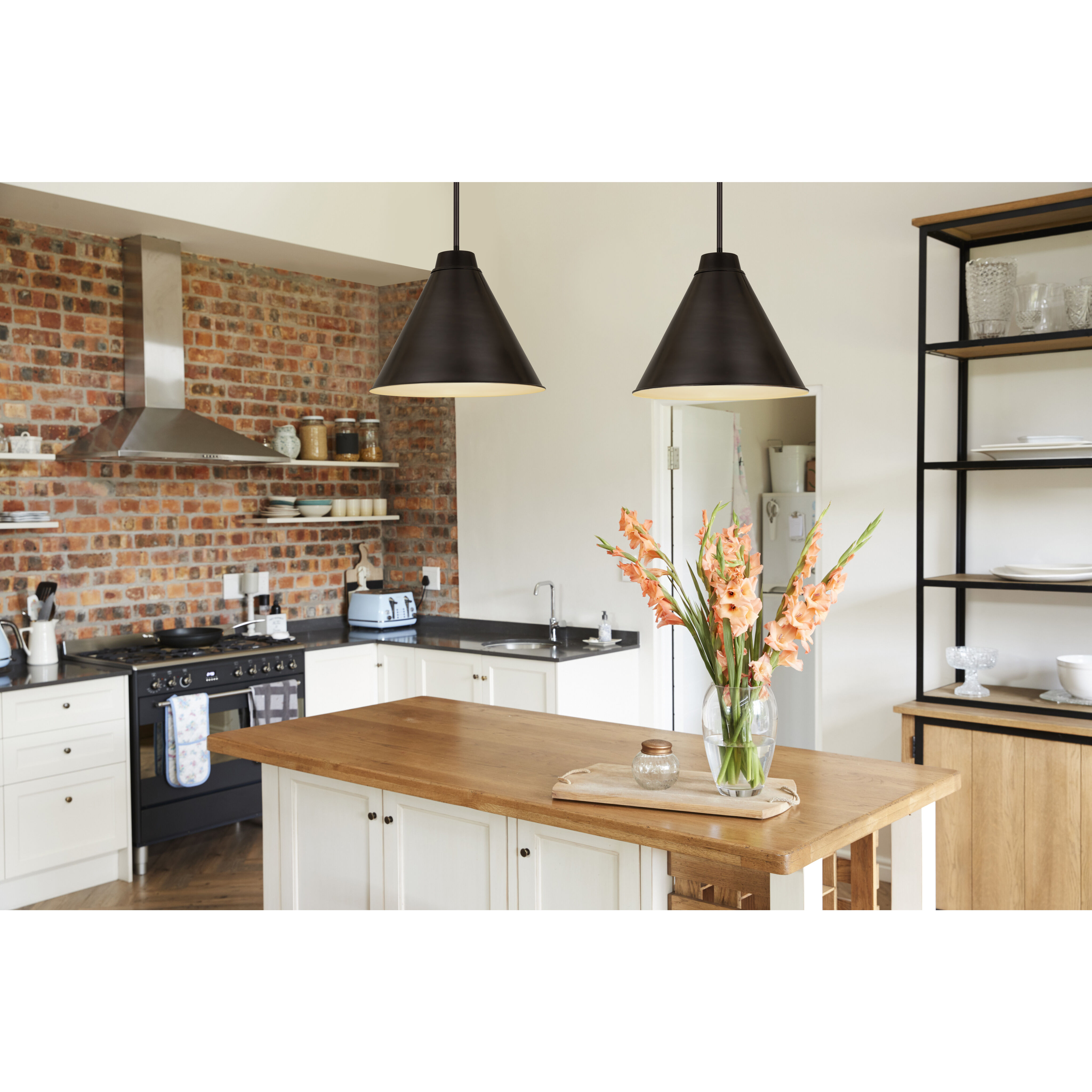 Eaton 1 Light 18 inch Bronze Plate Pendant Ceiling Light