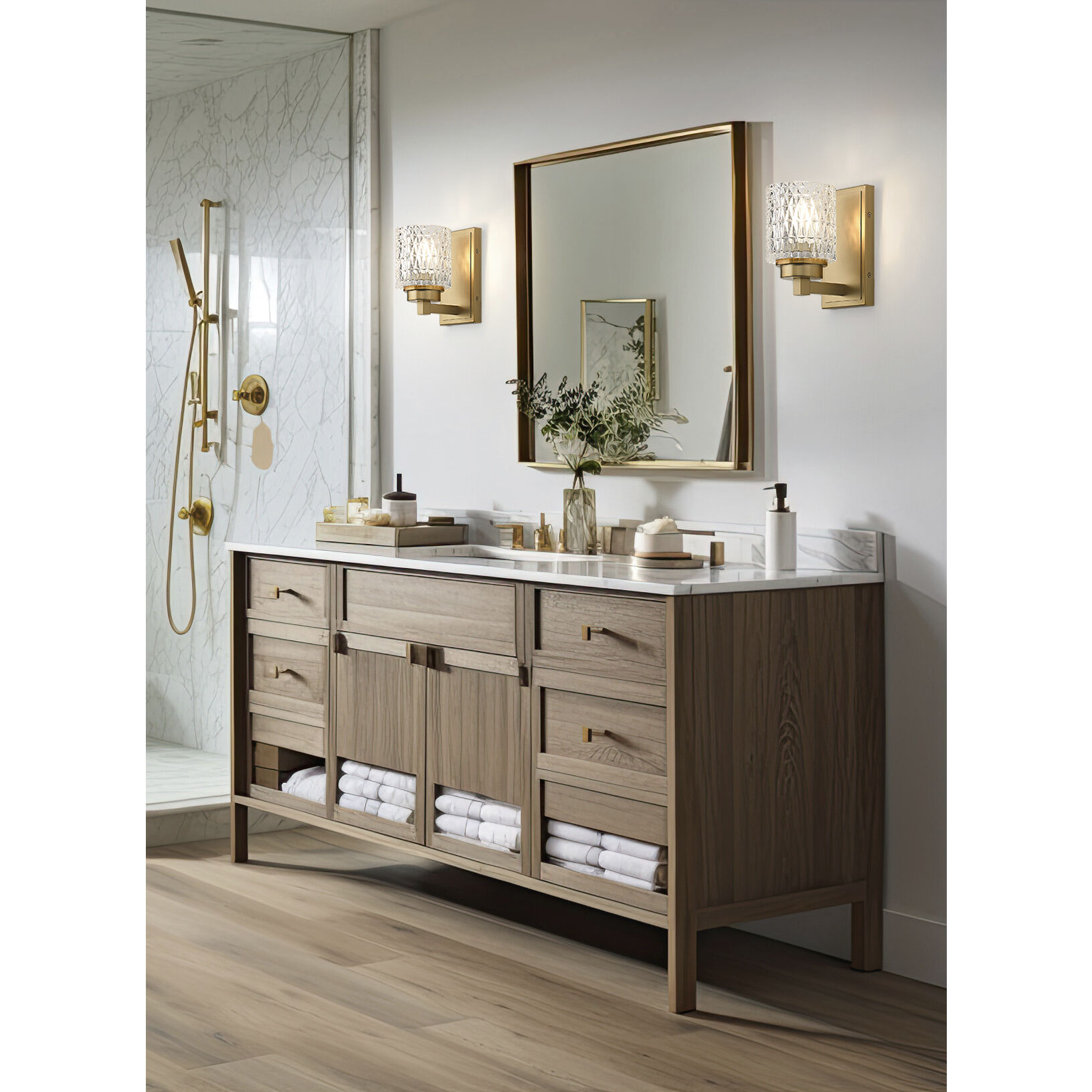 Jacqueline Wall Sconce Wall Light in Modern Gold