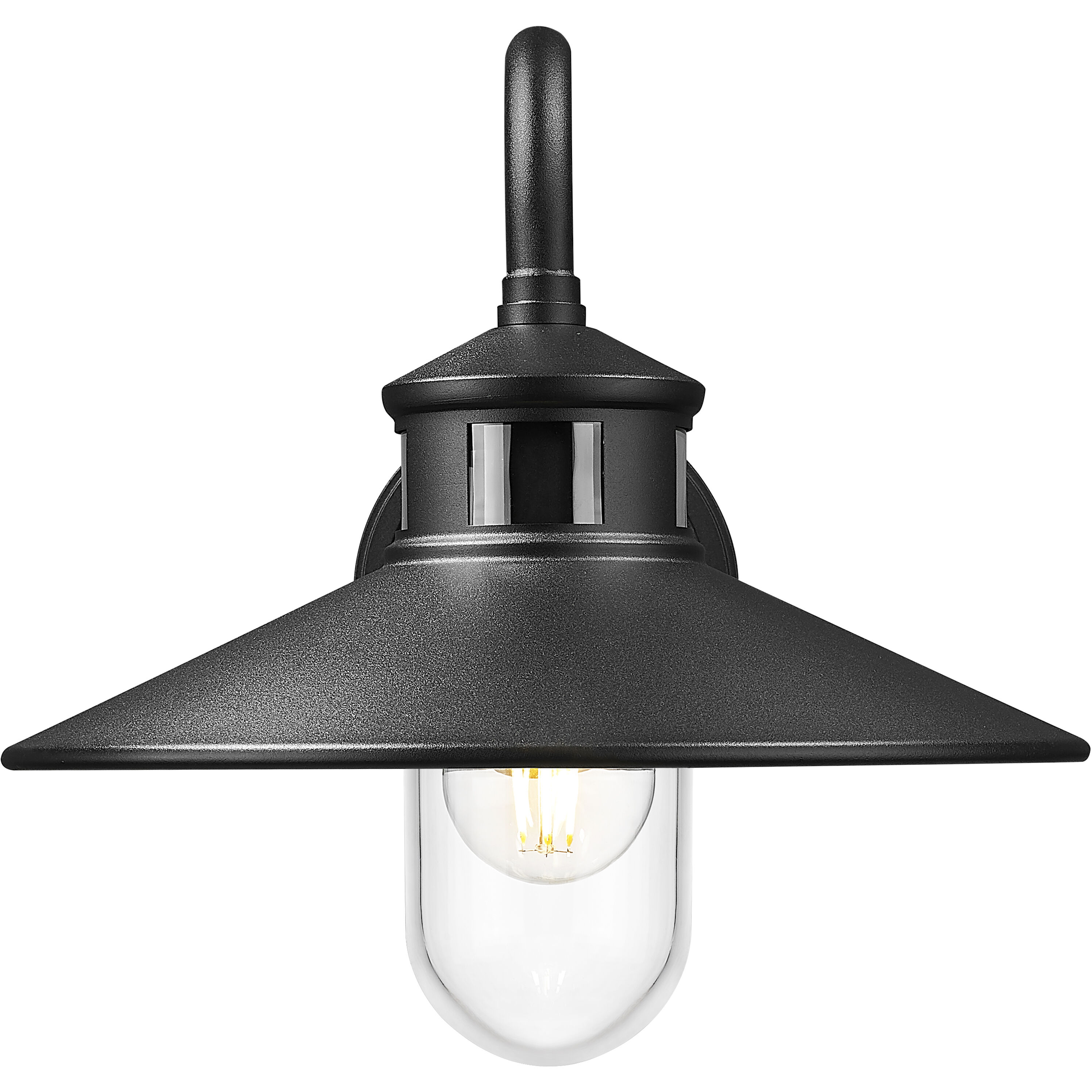 RLM 1 Light 11.75 inch Sand Black Outdoor Wall Light