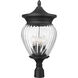 Davina 4 Light 25.25 inch Black Outdoor Post Mounted Fixture in G9