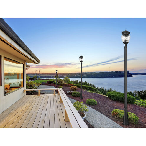 Davina 4 Light 119.25 inch Black Outdoor Post Mounted Fixture in G9