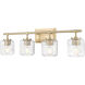 Landon 4 Light 32 inch Modern Gold Vanity Wall Light
