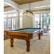 Bronte 3 Light 54.75 inch Matte Black and Rubbed Brass Billiard Light Ceiling Light