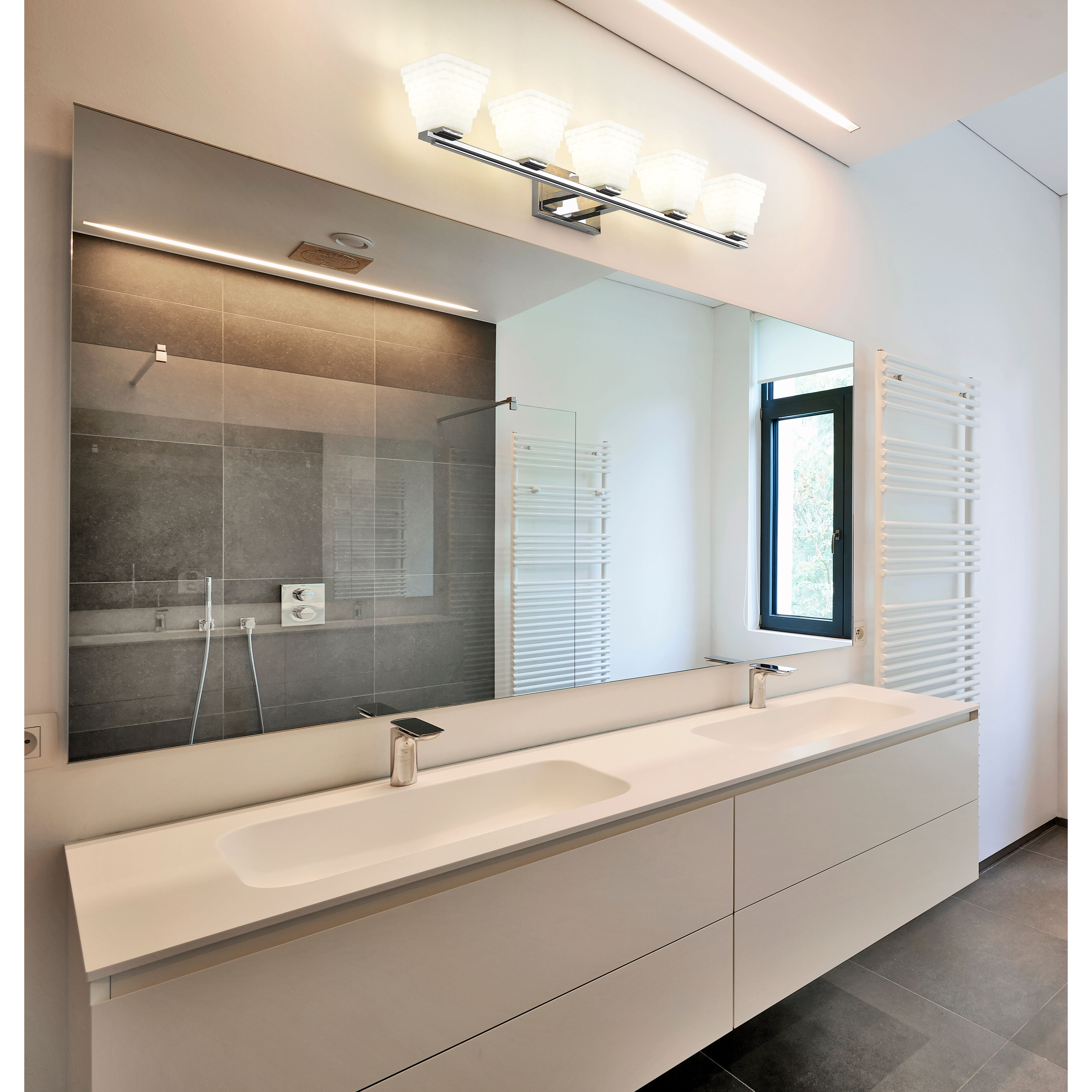 Annalise 5 Light 42 inch Chrome Vanity Wall Light