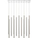 Forest LED 9.75 inch Chrome Chandelier Ceiling Light in Brushed Nickel Steel, 51, 14
