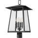 Rainer 4 Light 24.25 inch Black Outdoor Post Mounted Fixture in G9