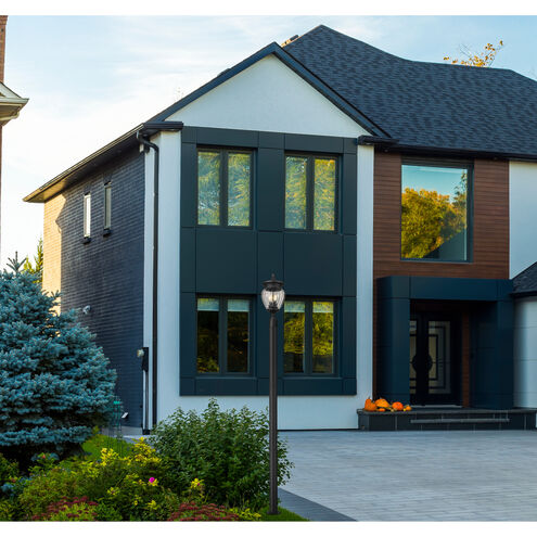 Davina 3 Light 94 inch Black Outdoor Post Mounted Fixture in G9