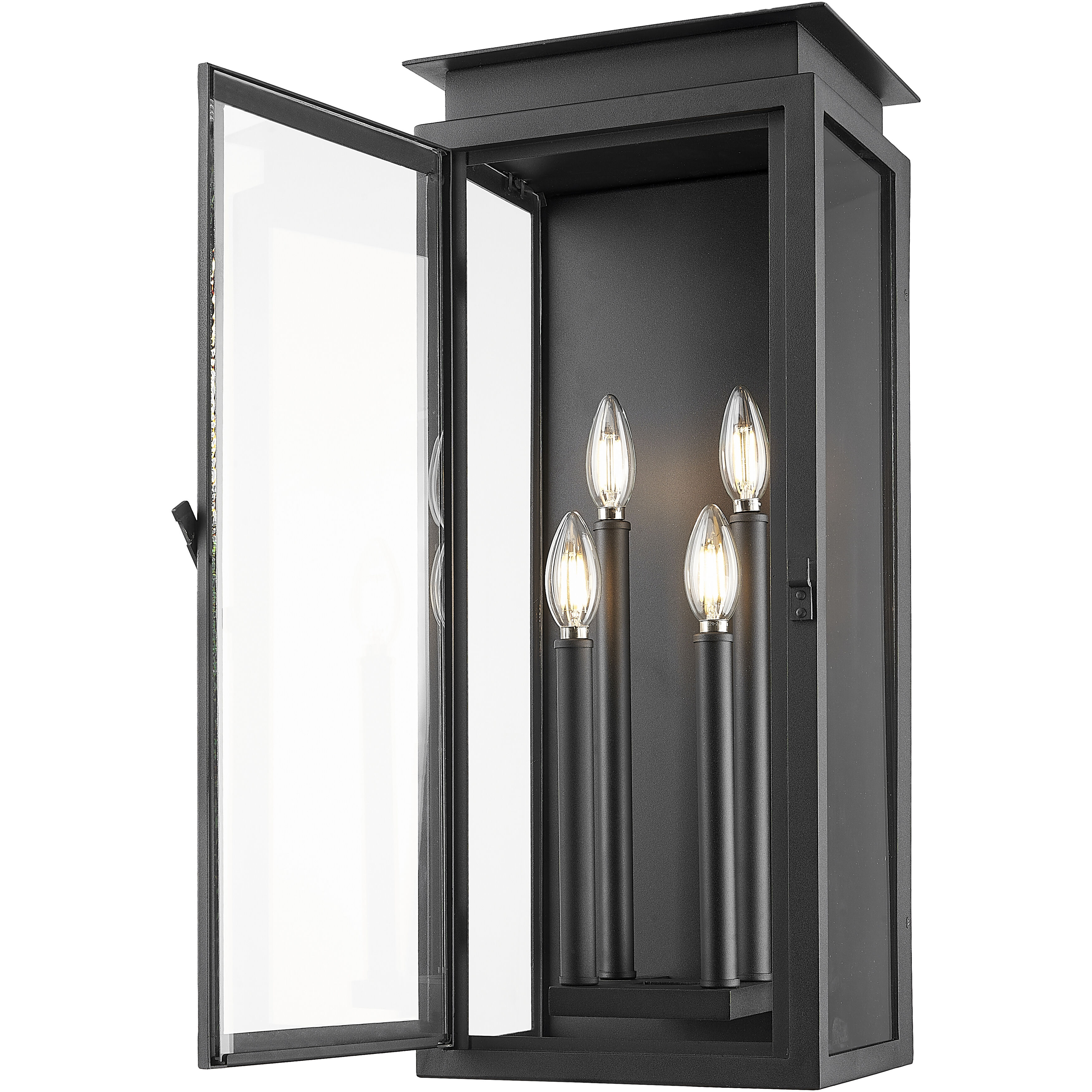 Nova 4 Light 24.5 inch Black Outdoor Wall Light