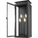 Nova 4 Light 24.5 inch Black Outdoor Wall Light
