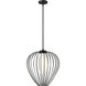 Savanti 1 Light 18 inch Matte Black Pendant Ceiling Light