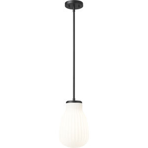 Newbury 1 Light 8 inch Matte Black Pendant Ceiling Light