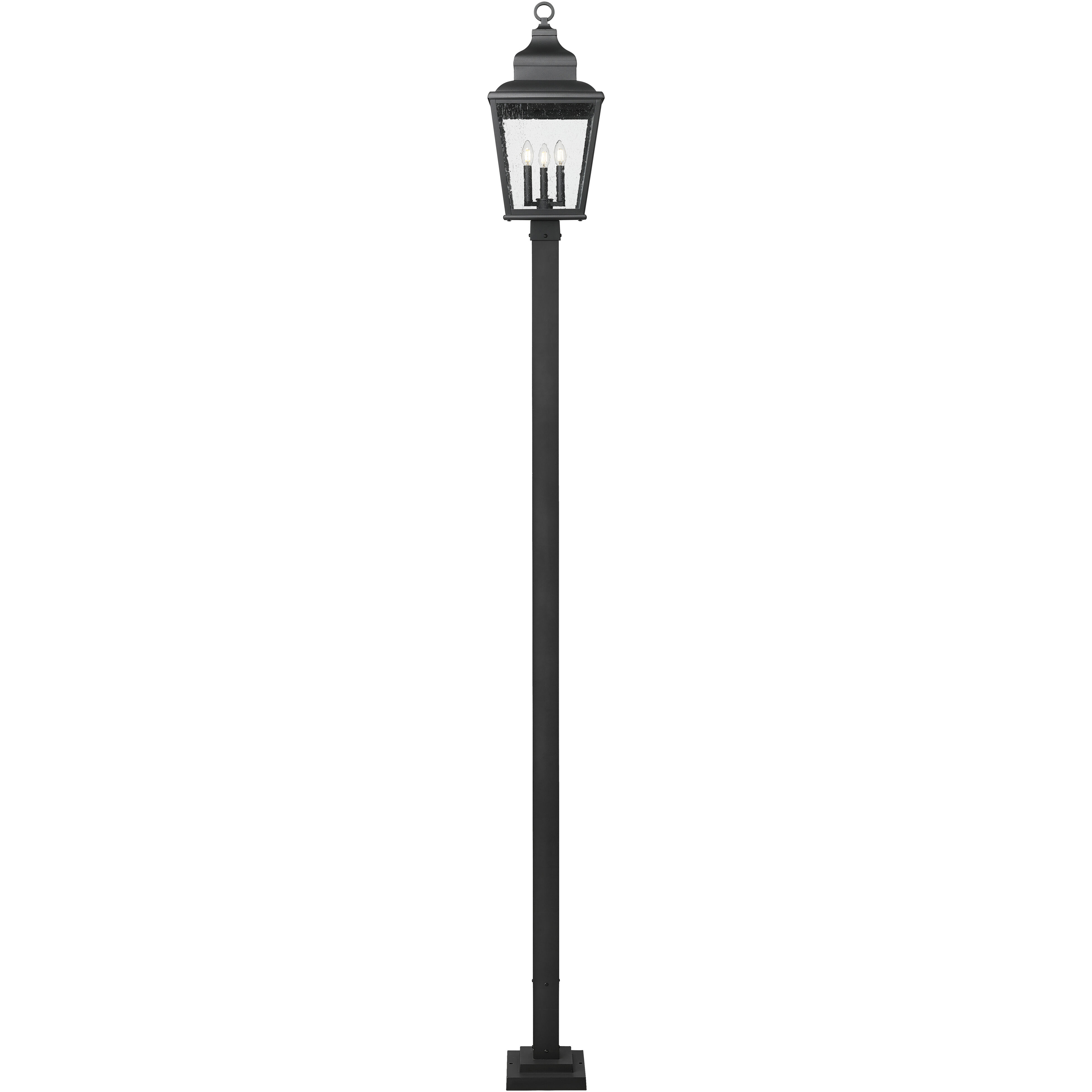 Raphael 3 Light 120.75 inch Sand Black Outdoor Post Mounted Fixture in Soft Sand Black